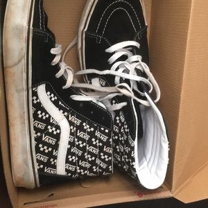 Black and white vans
